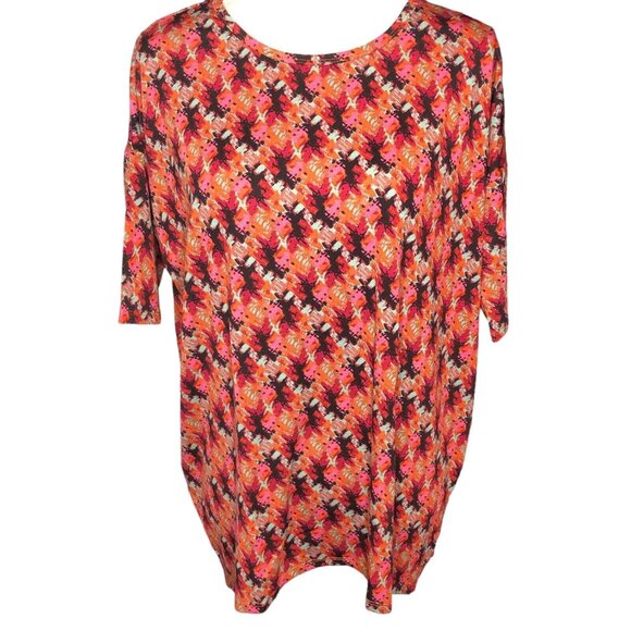 LuLaRoe RETIRED Irma Women's XS Multicolored Abstract Mid-Length Sleeves NWT - Picture 1 of 10